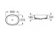 Aufsatzwaschtisch 50x37cm Roca Inspira Round rund weiß