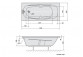 Asymmetrische badewanne 160x95x44cm Polysan MABMBA R, rechts, weiß