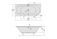 Asymmetrische badewanne 160x120x49cm Polysan TANYA R, rechts, weiß