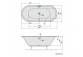 Asymmetrische badewanne 175x80x47cm Polysan VIVA R, rechts, weiß