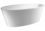 Badewanne freistehend 157x70x67cm Polysan TESS, weiß