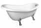 Badewanne freistehend 158x73x72cm Polysan RETRO,Füße weiß, weiß