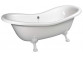 Badewanne freistehend 158x73x72cm Polysan RETRO,Füße brąz, weiß