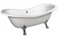 Badewanne freistehend 188x80x71cm Polysan CHARLESTON, Füße weiß, weiß