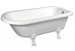 Badewanne freistehend 169x75x72cm Polysan RETRO, Füße brąz, weiß