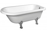 Badewanne freistehend 170x75x64cm Polysan FOXTROT, Füße Chrom, weiß