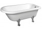 Badewanne freistehend 170x75x64cm Polysan FOXTROT, Füße weiß, weiß