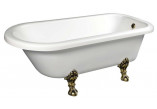 Badewanne freistehend 170x75x64cm Polysan FOXTROT, Füße brąz, weiß