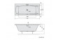 Asymmetrische badewanne 170x100x47cm Polysan EVIA R, rechts, weiß