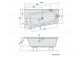 Asymmetrische badewanne 165x90x48cm Polysan ASTRA WR, weiß