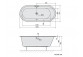 Asymmetrische badewanne 165x90x48cm Polysan ASTRA R, weiß