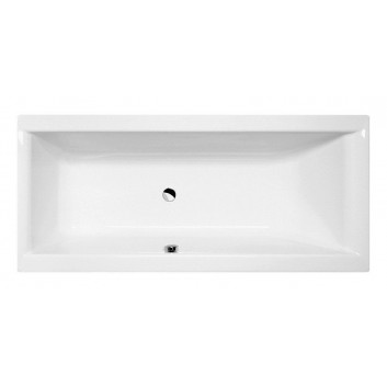 Badewanne rechteckig 120x70x39cm Polysan LILY, weiß