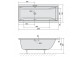 Badewanne rechteckig 120x70x39cm Polysan LILY, weiß