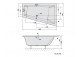 Asymmetrische badewanne 180x120x50cm Polysan TRIANGL L, links, weiß