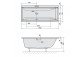 Badewanne rechteckig 150x75x48cm Polysan CLEO, weiß