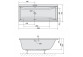 Badewanne quadratisch mit Gestell 175x175x50cm Polysan CLEO, weiß