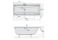 Badewanne rechteckig 160x70x48cm Polysan CLEO, weiß