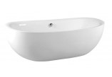 Badewanne freistehend 180x81x58cm Polysan ZASU, weiß