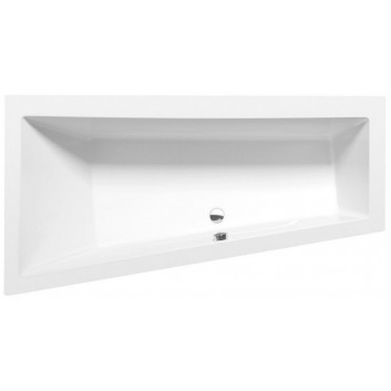 Badewanne rechteckig 130x70x39cm Polysan LILY, weiß