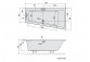 Asymmetrische badewanne 170x90x45cm Polysan ANDRA L, links, weiß