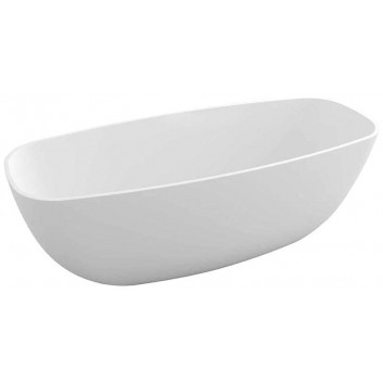 Badewanne oval 190x95x46cm Polysan STADIUM, , weiß