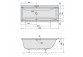 Badewanne rechteckig 160x70x48cm Polysan CLEO, weiß matt