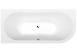 Asymmetrische badewanne 185x80x47cm Polysan VIVA L, links, weiß