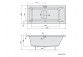 Badewanne rechteckig 160x75x48cm Polysan LILY, weiß matt