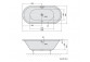 Asymmetrische badewanne 185x80x47cm Polysan VIVA R, rechts, weiß