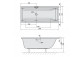 Badewanne rechteckig 160x75x48cm Polysan CLEO, weiß