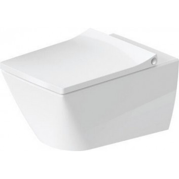 Becken WC Duravit DuraStyle abgehängt Rimless 37x54 cm, Tiefspül-, weiß mit Schicht WonderGliss