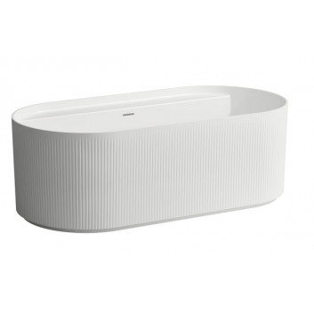 Badewanne freistehend Laufen Sonar 1600 x 815 mm, ze zdobieniem außen (ryflowana) - weiß