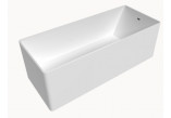 Badewanne rechteckig Flaminia Wash 150 x 70 x 58 cm, weiß Glanz, wyprofilowana, Überlauf- sanitbuy.pl