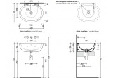 Waschtisch Flaminia Dip 62x50 cm