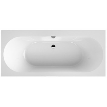 Badewanne zur Wandmontage Villeroy & Boch OBERON 2.0, 180x80, Quaryl, weiß