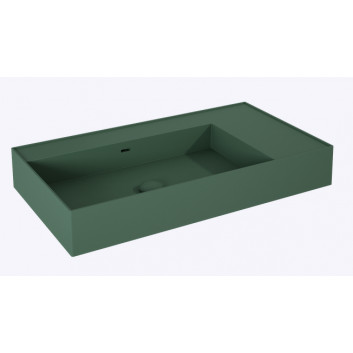 Waschtisch zur Wandmontage links 80x45.5cm, Elita Solid-Surface, weiß matt