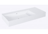 Waschtisch zur Wandmontage links 100.5x45.5cm, Elita Solid-Surface, white matt