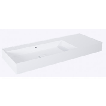 Waschtisch zur Wandmontage links 80x45.5cm, Elita Solid-Surface, weiß matt