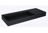 Waschtisch zur Wandmontage links 80x45.5cm, Elita Solid-Surface, weiß matt