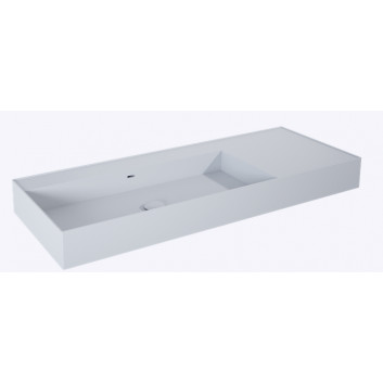 Waschtisch zur Wandmontage links 80x45.5cm, Elita Solid-Surface, weiß matt