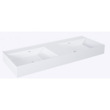 Waschtisch zur Wandmontage links 80x45.5cm, Elita Solid-Surface, weiß matt