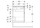 Waschtisch mit unterschrank Geberit iCon Set slim, z szafką pod umywalkę, Waschtisch weiß, Schrank Eiche