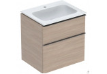Waschtisch mit unterschrank Geberit iCon Set slim, z szafką pod umywalkę, Waschtisch weiß, Schrank Eiche