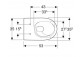 Becken ustępowa Geberit Acanto hängend 51x35 cm, ukryte mocowania, Rimfree - weiß
