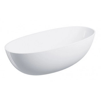 Badewanne freistehend 175x78cm, Omnires Shell M+, weiß matt