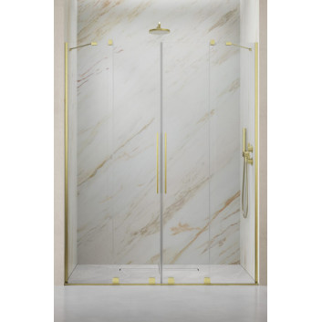 Tür Schiebe- für die Nische Radaway Furo Gold DWJ, rechts, mit Wand, 160x200cm, Glas transparent, profil golden