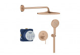 Dusch-set Unterputz mit Kopfbrause Rainshower mono 310 , Grohe Essence, brushed warm sunset