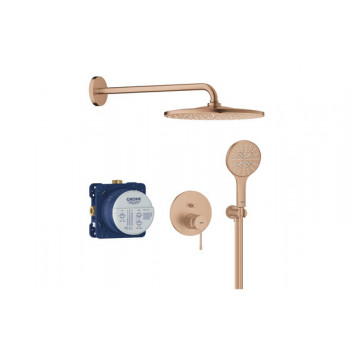 Dusch-set Unterputz mit Kopfbrause Rainshower mono 310 , Grohe Essence, brushed warm sunset