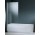 Parawan nawannowy Novellini Aurora 1 - 80x150 cm, składany, weißes Profil, transparentes Glas