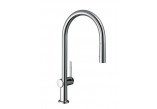 Küchenarmatur Hansgrohe Talis M54 220 1jet, stehend, obracana Auslauf, Stahl Szlachetna Finish